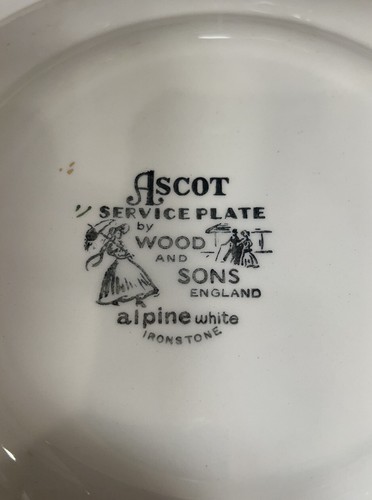 Ascot Service Plate By Wood and Sons England Decorative Wall Plates 2 Sets of 2 - Picture 5 of 8