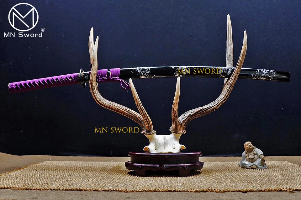 Noble Purple Blade Japanese Katana Samurai Sword Full Tang Battle Ready Sharp - Image 2 of 4