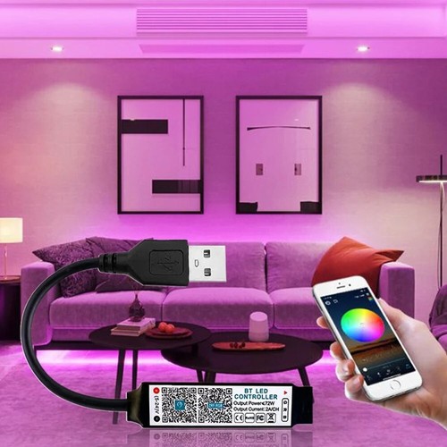 Bluetooth LED Controller DC USB 5V 12V 24V For 5050 3528 RGB LED Strip Light - Picture 9 of 14