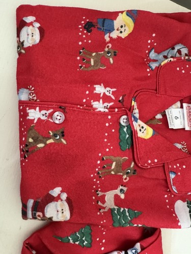 Pottery Barn Kids Rudolph Kids Pajama Set 6 New - Picture 2 of 4