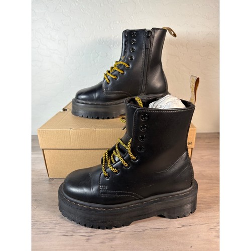 Dr Martens Vegan Jadon Max US Men's 5 Women's 6 EU 37 Black Oxford- light Try On - 第 3/10 張圖片