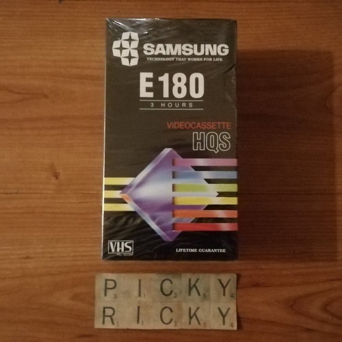 Samsung E180 HQS VHS Video Cassette Tapes - Pack of 3 - New/Sealed - Picture 2 of 5