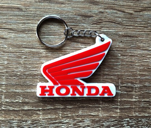 Llavero rojo logotipo de ala de Honda llavero goma motocicleta automóvil bicicleta carreras moto GP - Imagen 6 de 12