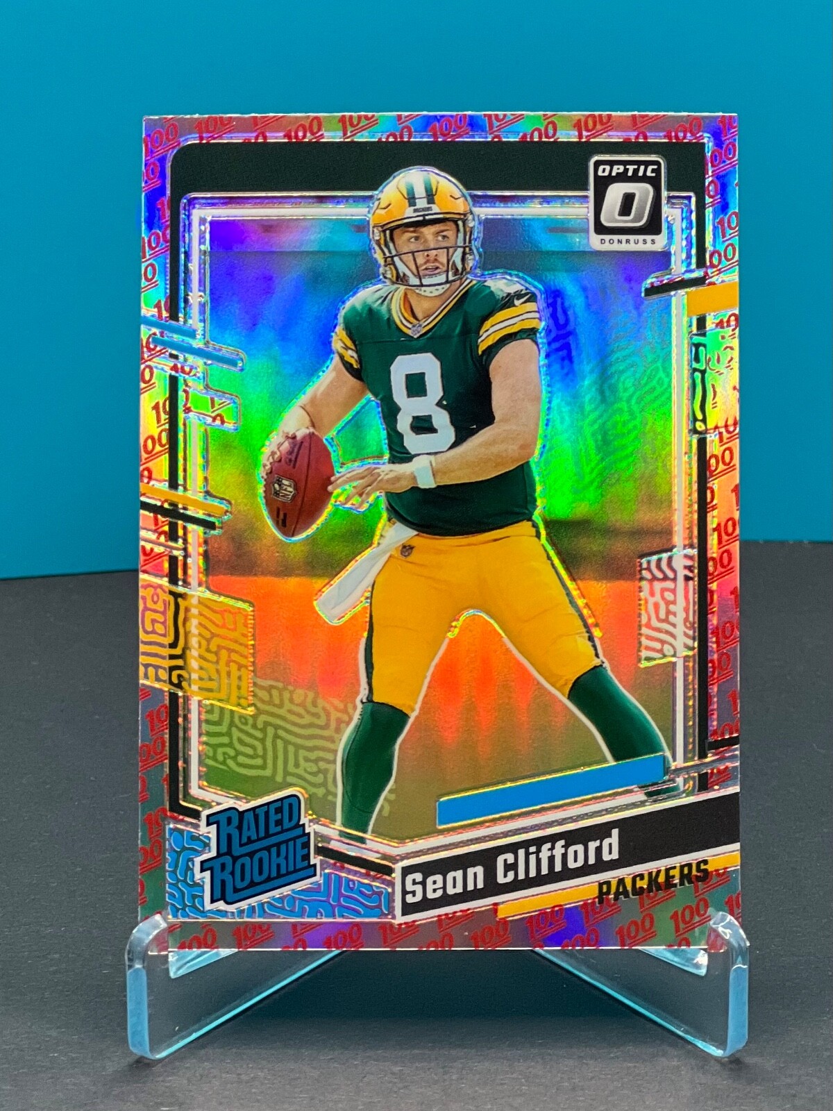 Sean Clifford 2023 Panini Donruss Optic Rated Rookie Silver Prizm PACKERS #242