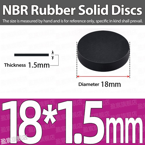 NBR Rubber Solid Discs Flat Round Pad Sealing Non-Slip Cushioning Dia 5mm-150mm - Bild 56 von 266