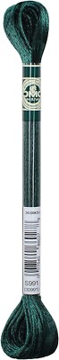 Filo Mulinato DMC Col. S991 Gamma Raso – 100% Viscosa, Verde, Per Ricamo - 3
