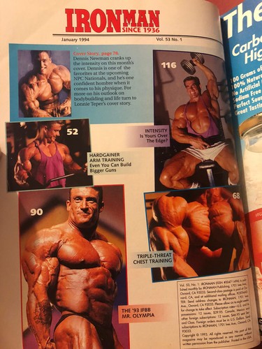 IRONMAN 1994 Jan Vol.53 #1 Dennis Newman Cover! Dorian Yates Champ Poster! - Picture 2 of 12