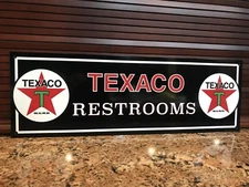 Texaco Restroom gas Gasoline advertising sign