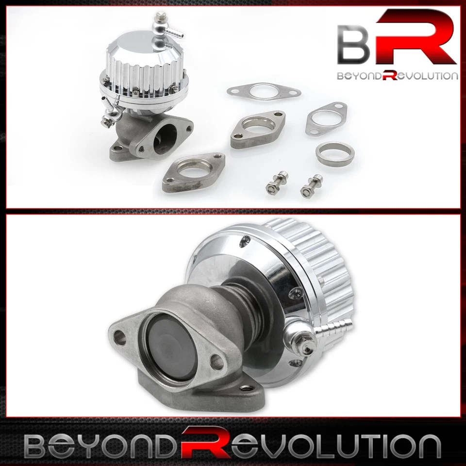 2 Bolt Flange Mount 38mm Waste Gate Turbo Vertical Rib Aluminum For Jeep - Image 2 of 4