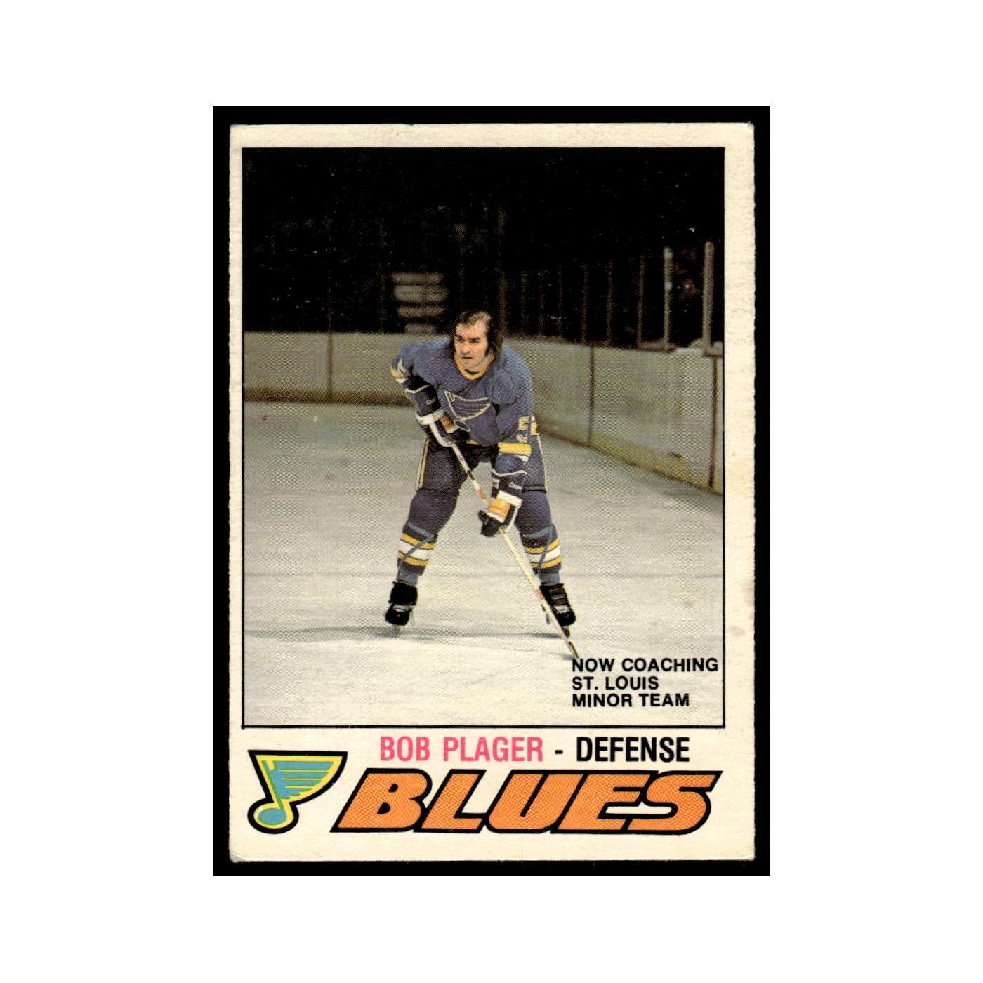 Bob Plager 1977 O-Pee-Chee #285 St. Louis Blues Hockey Card EX