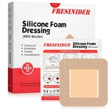 Silicone Foam Dressing with Adhesive Border – Wound Dressing Bandage – Silic