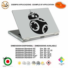 BB8 star wars robot sticker notebook tablet sticker pvc black white cropped