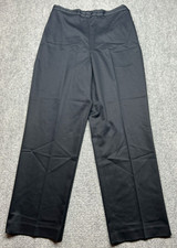 Alfred Dunner Pants Womens 12 Black Pull On Polycotton High Rise Stretch New