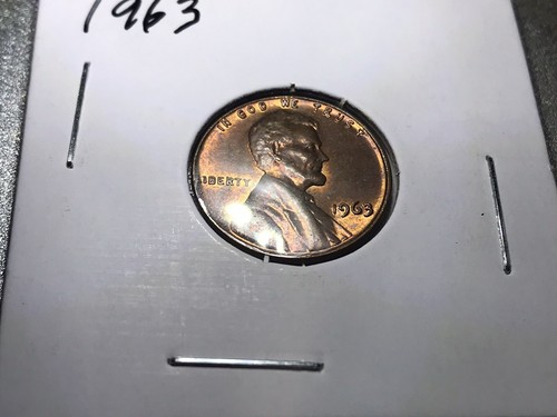 1963 penny error ,L in Liberty on rim,no mint mark . - Picture 10 of 11