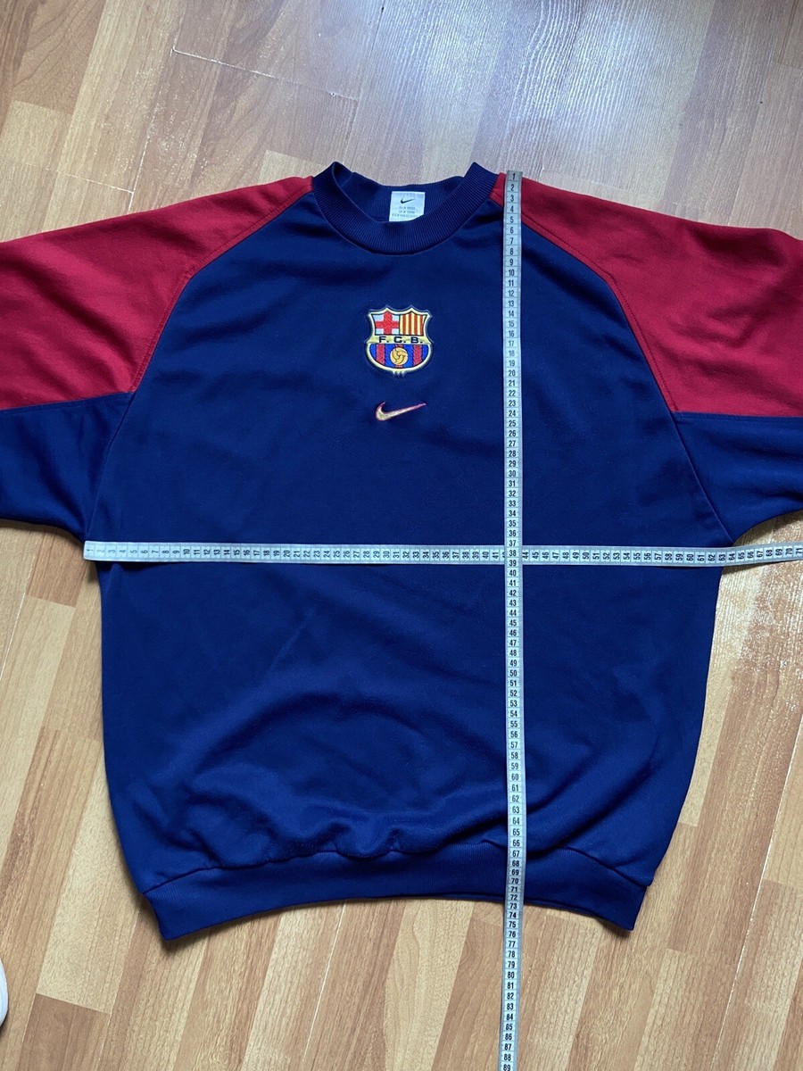 BARCELONA 1999 2000 FOOTBAL SOCCER SWEATSHIRT NIKE sz L MEN