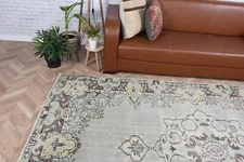 Floor Rug, Vintage Rug, Oriental Rug, Turkish Rugs, 6.2x9.2 ft Large Rug
