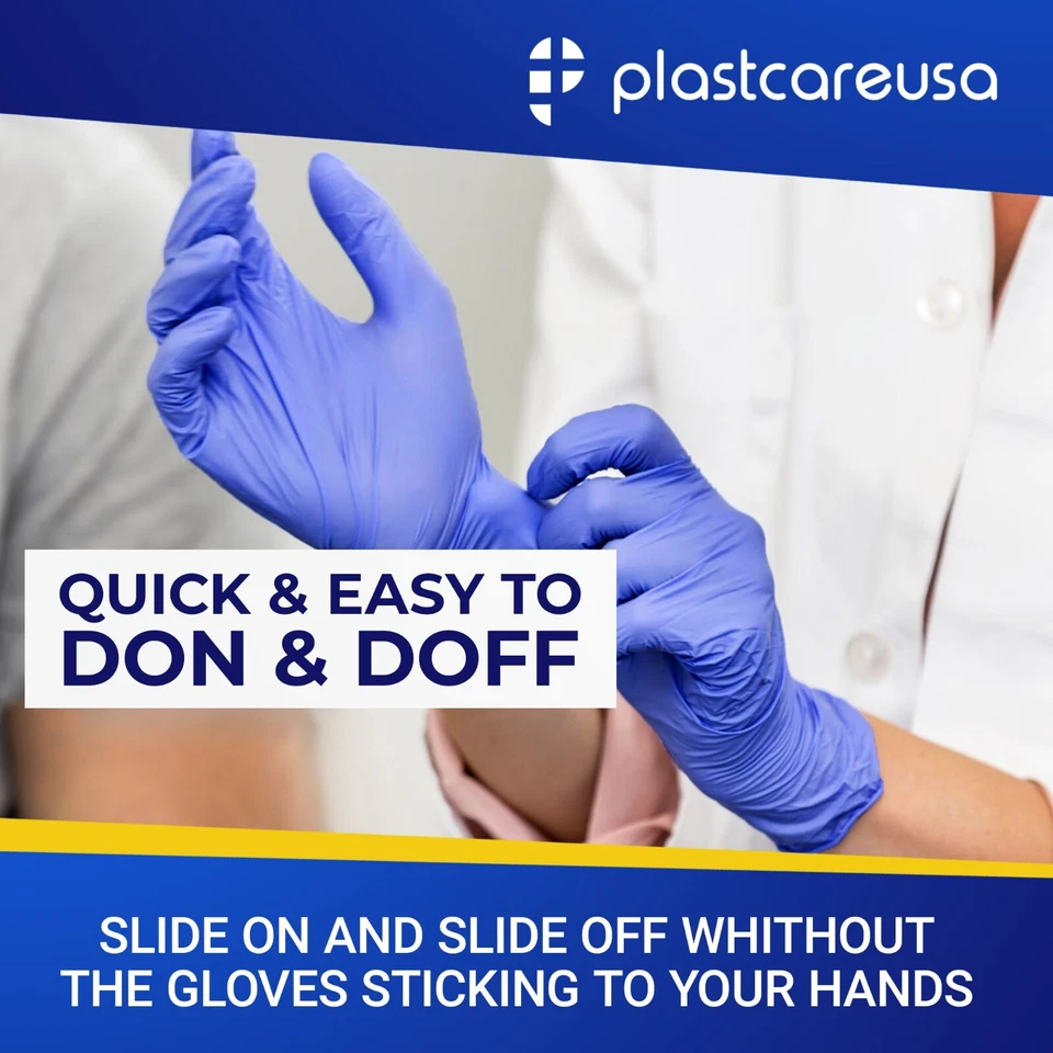 1000 Nitrile Disposable Medical Exam Gloves 3.5 Mil. (Vinyl, Latex, Powder Free) - Image 3 of 4