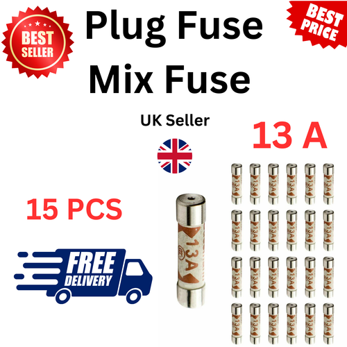 13A fuse Plug Top Domestic Fuses Household Mains 13amp Cartridge Fuse UK Stock - Picture 7 of 13