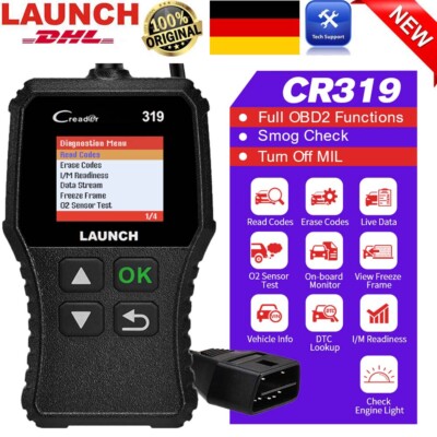 Launch CR319 PKW OBD2 Diagnosegerät Tool Auto KFZ Scanner Fehlerauslesegerät DHL
