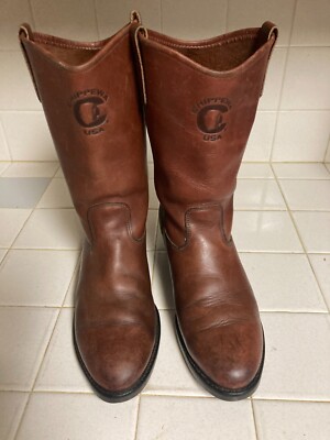 Chippewa‎ Western Boots Chippewa Leather Black Western Cowboy Boots #26791 Mens Size  main image 4