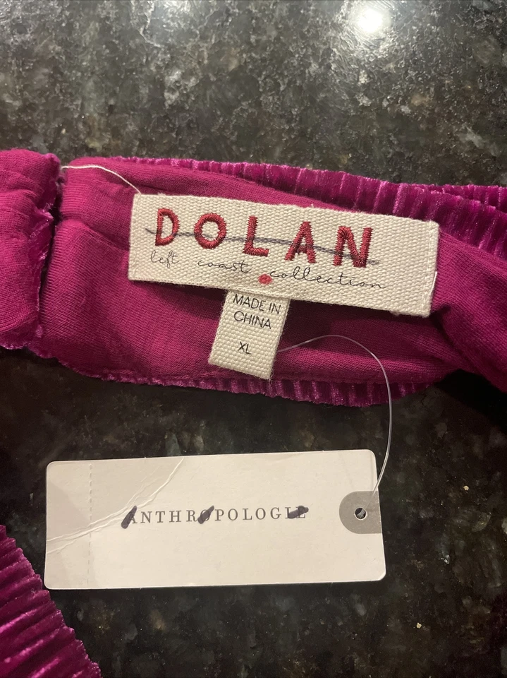 Camiseta sin mangas Anthropologie DOLAN LEFT COAST Terciopelo Halter en Rosa -XL- ¡NUEVA CON ETIQUETAS! Foto 4 de 4