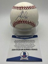 Alejandro De Aza White Sox Mets Signed Autograph OMLB Baseball Beckett BAS *25