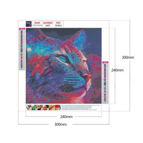 5D DIY Full Round Drill Diamond Painting Animal Kit Home Decoration Art Craft - Picture 14 of 36