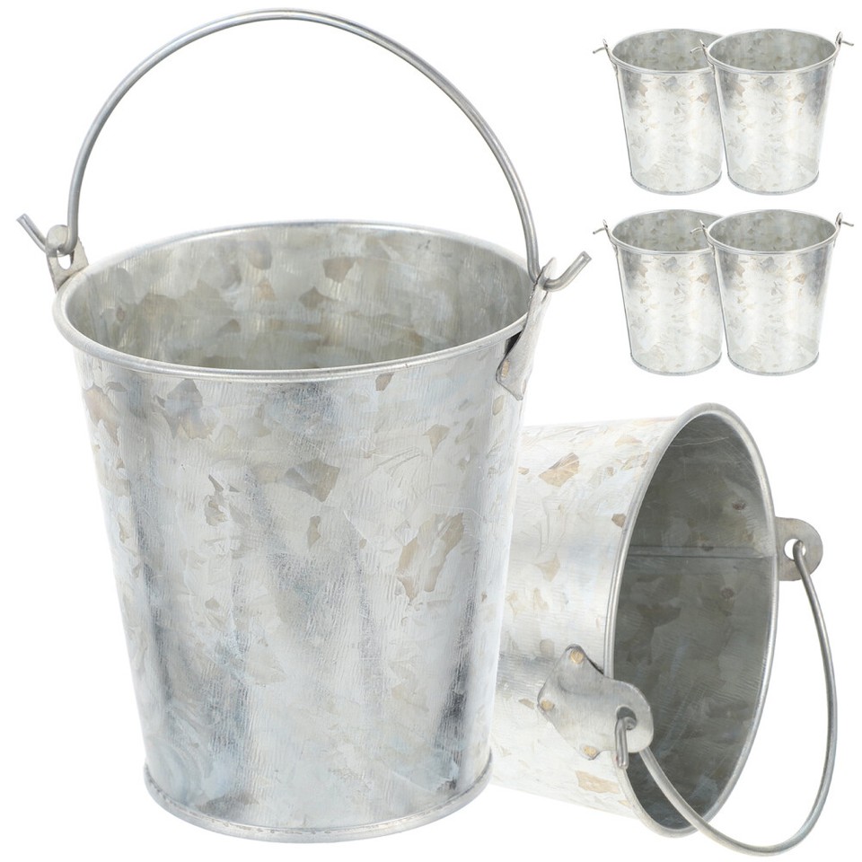 3 Pieces Pot Planter Small Tin Bucket Garden Pots Clay Flower Large