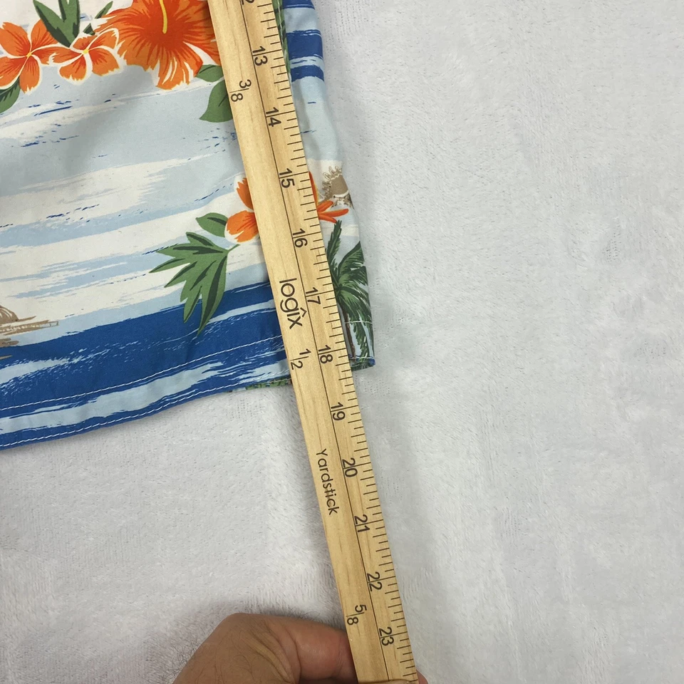 Bañador Merona Hombre M Azul Naranja 100% Poliéster 4 Bolsillos Liquidación Foto 3 de 4