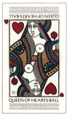 David Lance GOINES, ''Queen of Hearts Ball'',  #63, this is 1977 original poster
