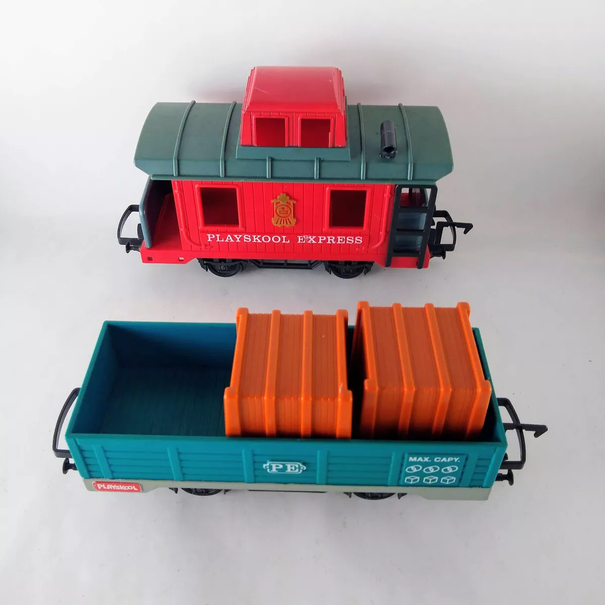 1988 Playskool Express Train Caboose Gondola Freight Cargo Car