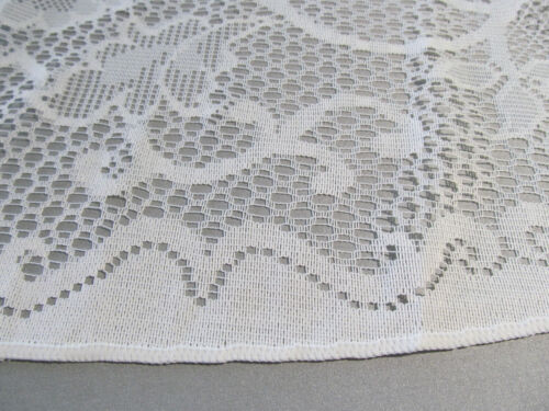 Tovaglia vintage pizzo bianco fiori foglie design med. 73" rotondo grazioso M - Foto 7 di 8