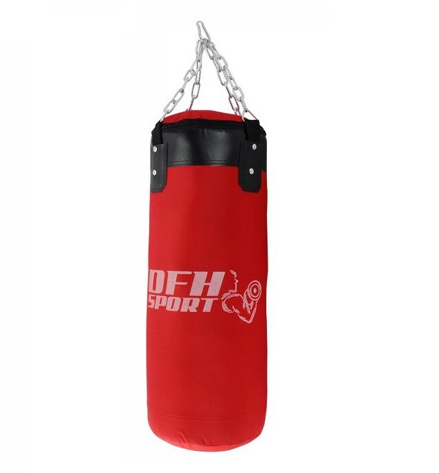 Saco De Boxeo Profesional 120Cm Rojo Con Cadenas Incluidas