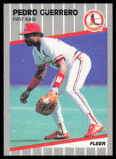 1989 Fleer 451 Pedro Guerrero St. Louis Cardinals