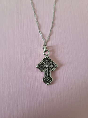 Kohls Silber Metall Diamant Kreuz Halskette, gebraucht - Bild 4 von 6