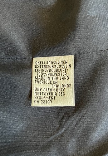 Talbots Petite Irish Linen Blazer Jacket With Decorative Topstitching Size 6P - Picture 7 of 7