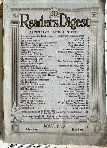 Reader's Digest May 1935 Vol 26 #257