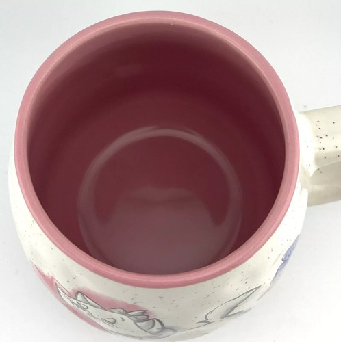 Disney Aristocats Marie 14oz Ceramic Coffee Mug Cup Pink & White Textured Design - 第 5/6 張圖片