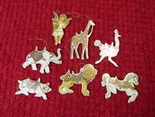 Lot of 7 Vintage Die Cut Christmas Paper Ornaments Christmas Reproductions