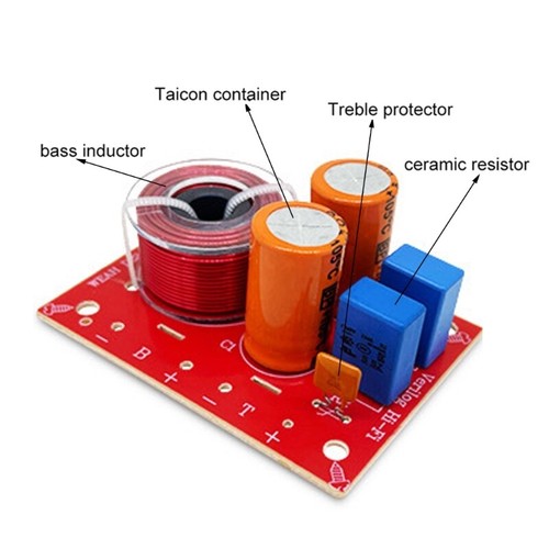 80W 2 Way Crossover Speaker Bass Tweeter Frequency Divider - Picture 5 of 8