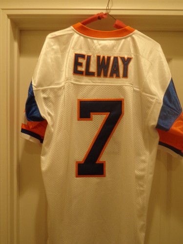 NWT Denver Broncos "JOHN ELWAY" #7 White NFL 75 YR Jersey Adult Size (50/L) $300