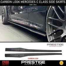 FÜR MERCEDES C KLASSE W205 C205 VERLÄNGERUNGSBLATT AMG STYLE SEITENSCHWELLER CARBON 2014+ FÜR MERCEDES C KLASSE W205 C205 VERLÄNGERUNGSBLATT AMG STYLE SEITENSCHWELLER CARBON 2014+