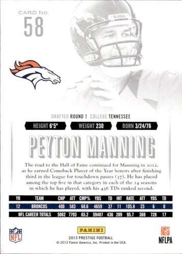 Peyton Manning — Indianapolis Colts/Denver Broncos - You Choose- Multiple Years - Picture 69 of 127