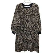 The GET long sleeve Black and Tan Sweatshirt Dress size XL