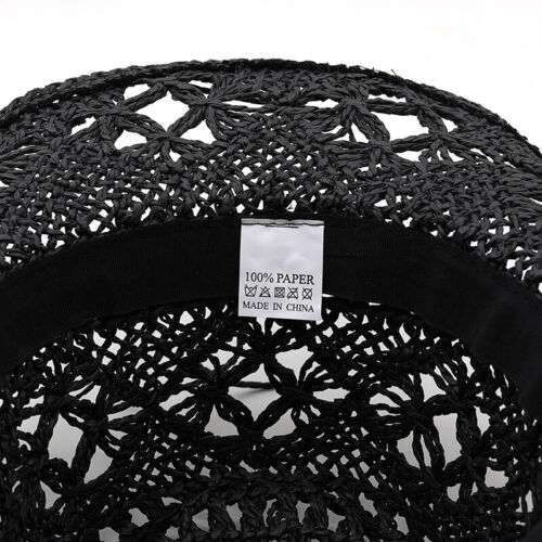 Hollow Cowboy Summer Hat Handwoven Natural Straw Breathable Jazz Top Hat - Picture 17 of 23