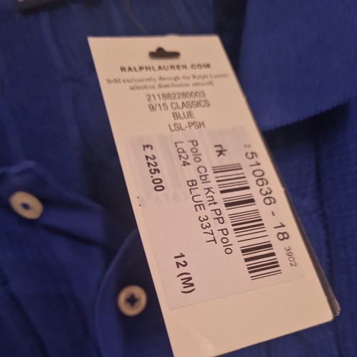 Polo Ralph Lauren Cobalt Collar Jumper Size 12 - Picture 3 of 10
