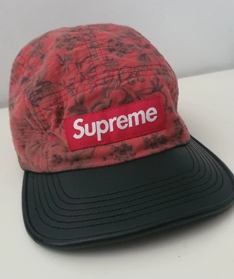 Chapeau FW12 Supreme Pinwale Cordon avec visière cuir casquette camp Liberty vintage 2012 