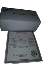 DANBURY MINT 1949 JAGUAR XK120 CONVERTIBLE 1:24  BOX and title rare hard to find