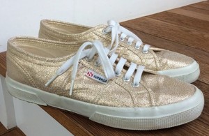superga gold glitter