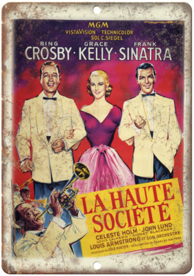 La Haute Societe Vintage Movie Poster Ad 12'' x 9'' Reproduction Metal Sign I171